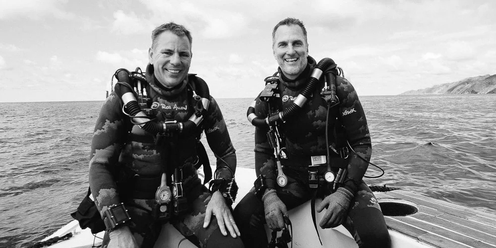 With Producer Hugh Parson, Misool, Raja Ampat.