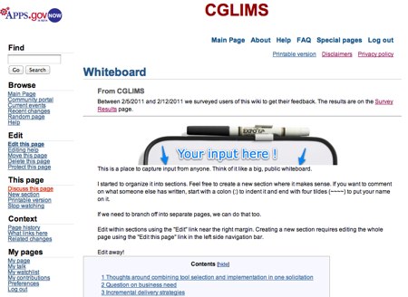 https://wiki.citizen.apps.gov/CGLIMS (via the Wayback Machine)