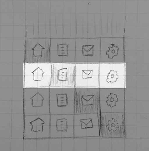 Masked sprited navigation bar