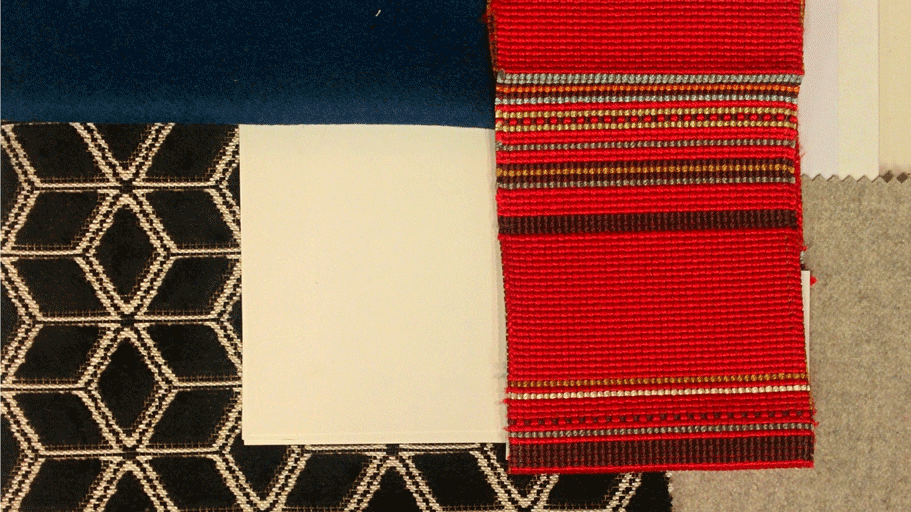 Orange fabric overtakes the rest of them making a tired eye after some time.