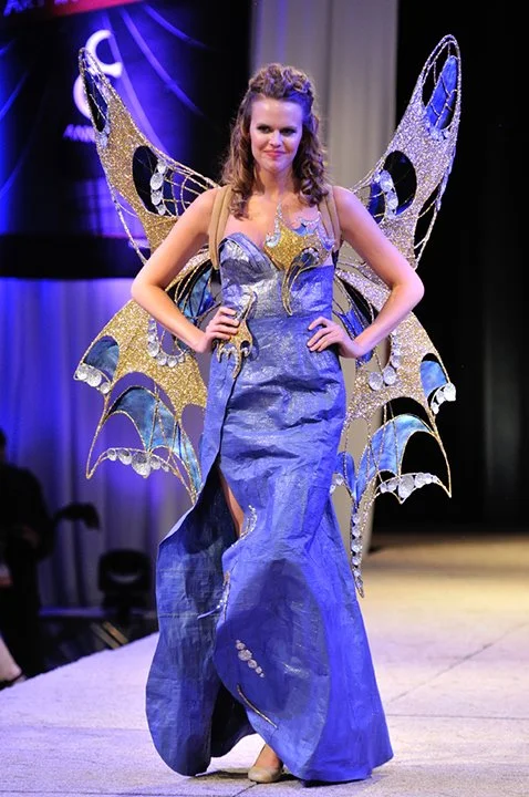 winning dress ADCD Paper Fashion Show 2012 Butterfly Dress on the Runway ADCD Annual Paper Fashion Show 2012,CC BY-NC-ND, with special permission via Dave Ingraham