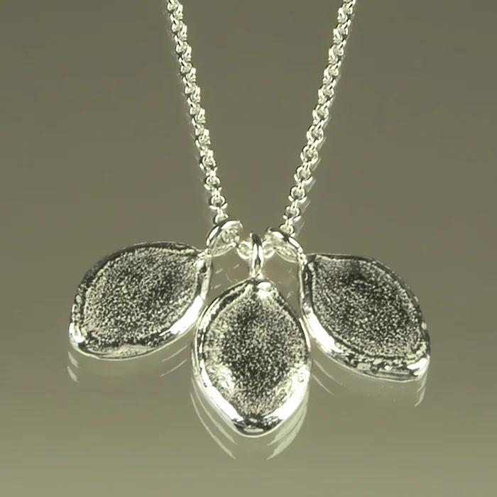 Pumpkin Seed Sterling Silver Necklace - Ann K Organic Designs, 2012©