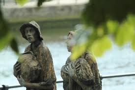 Statues commerating Great Irish Potato Famine