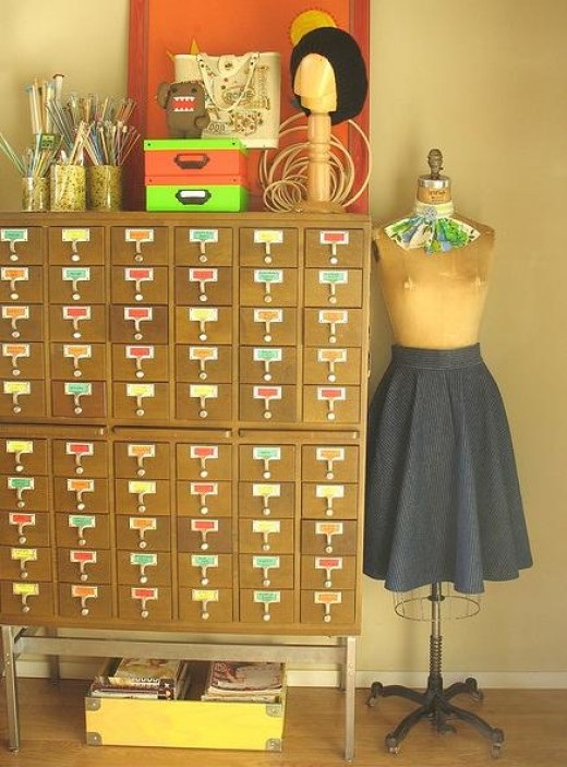 Sewing and craft storage and organization