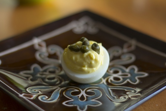 perfectly tangy creamy deviled eggs with capers