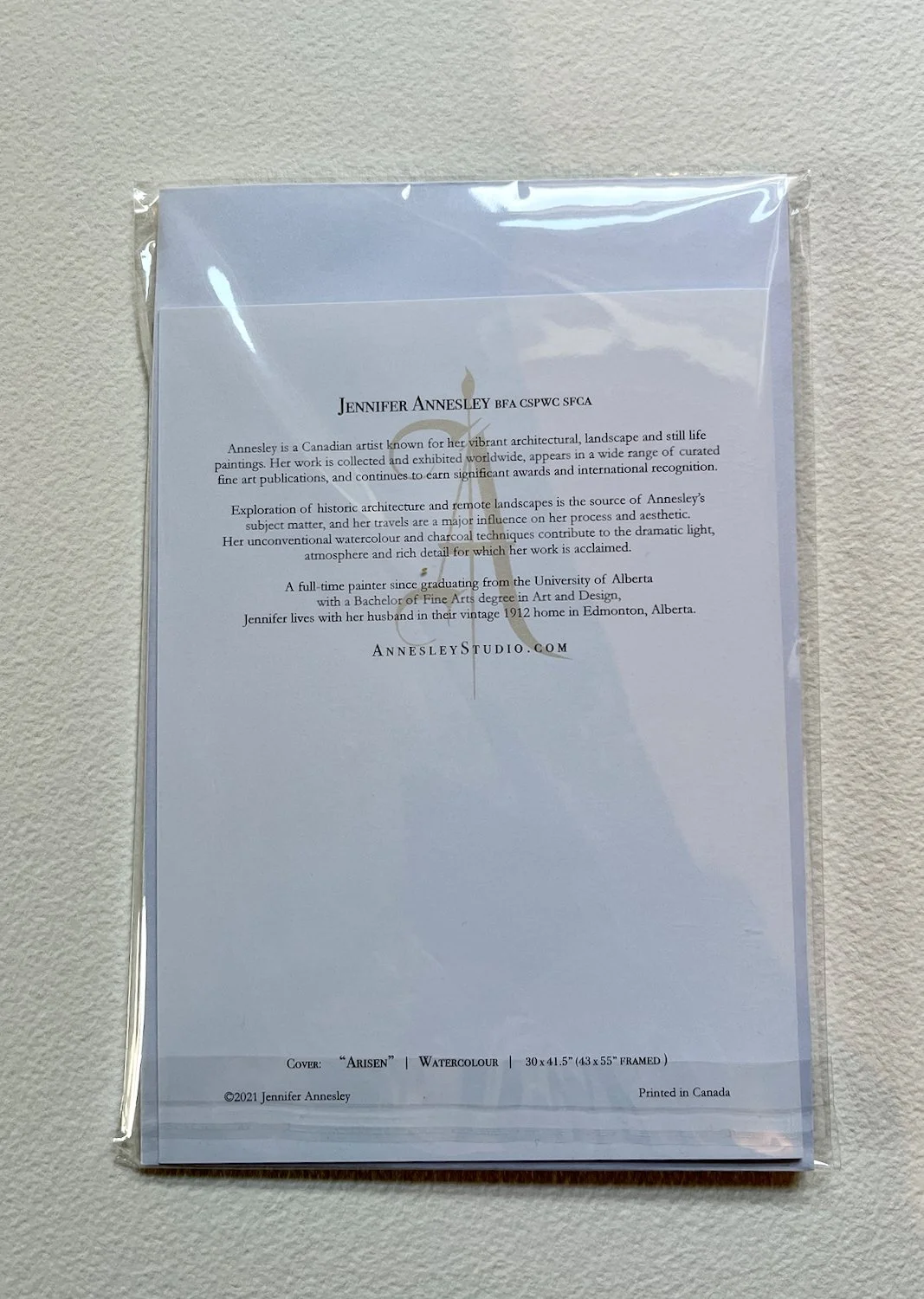 back of card package