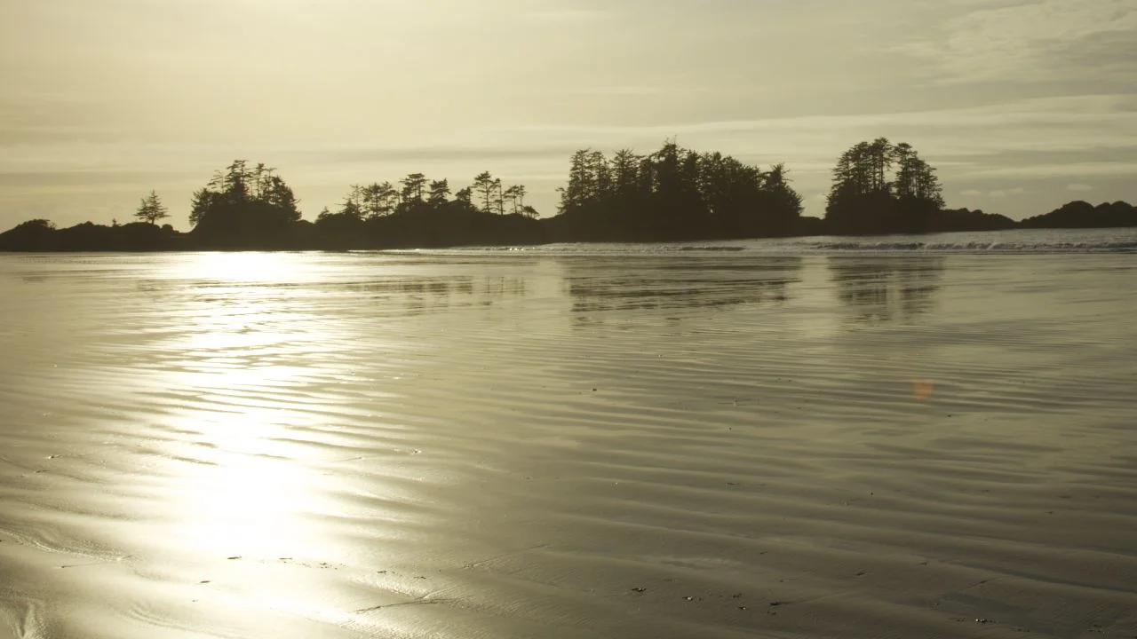 The tide was way out as we headed to the beach for the first time. 
