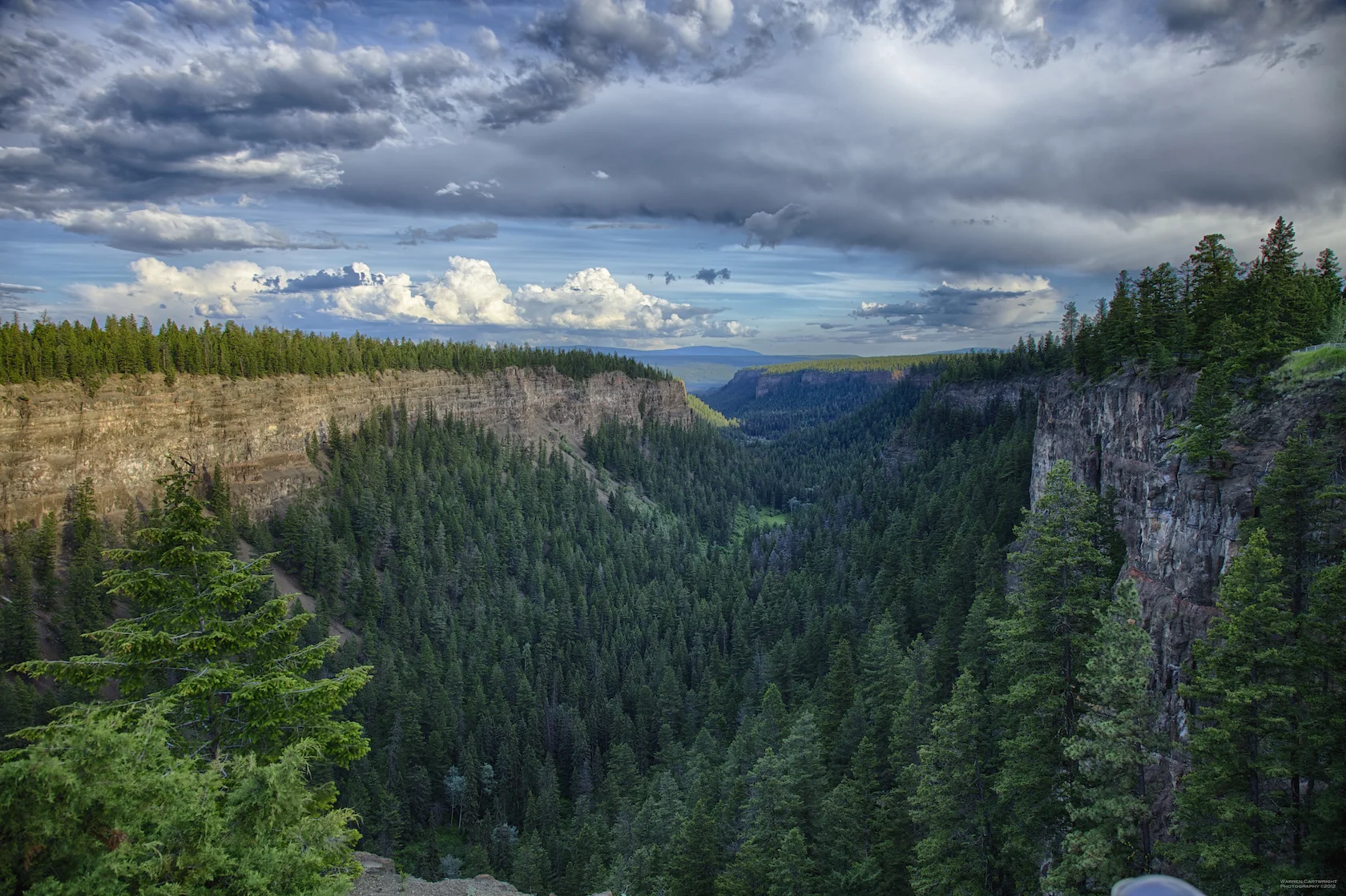 There is a river somewhere down at the bottom - you could hear it, but not see it from the top.