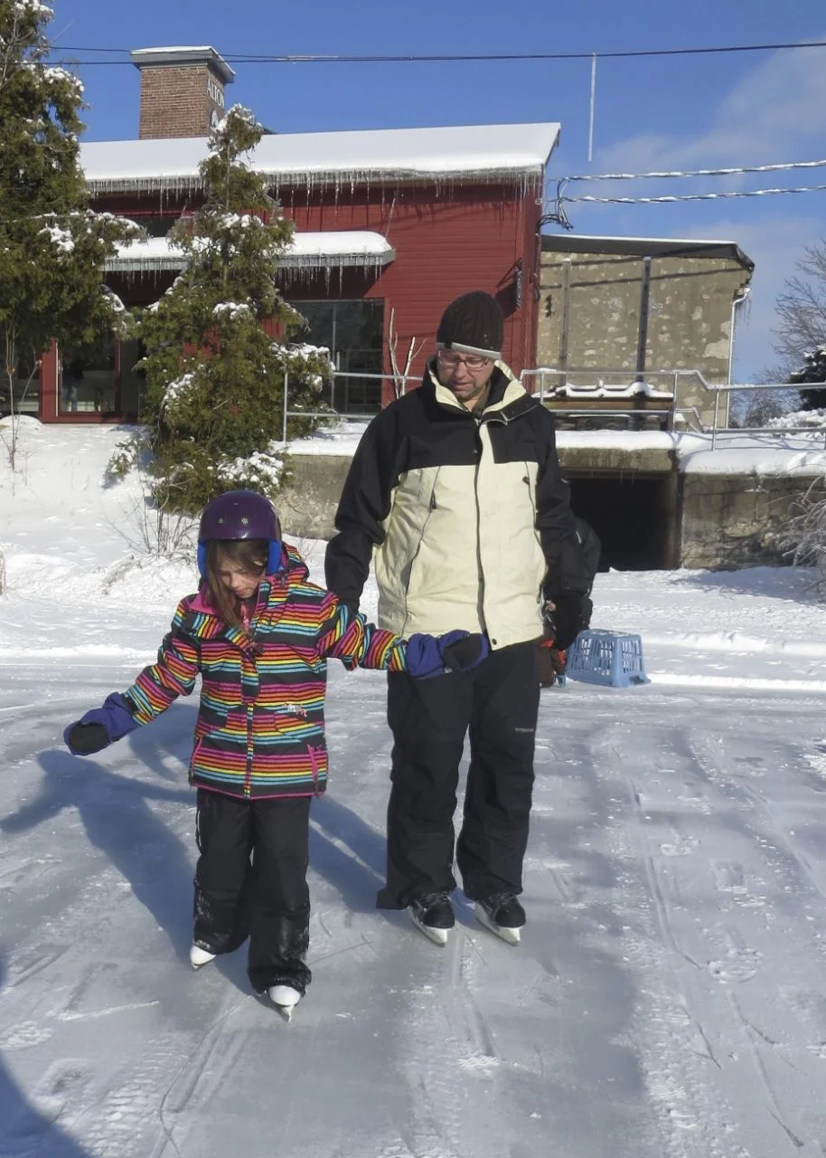 Mackenzie and I heading out on the ice. It was such a beautiful day!