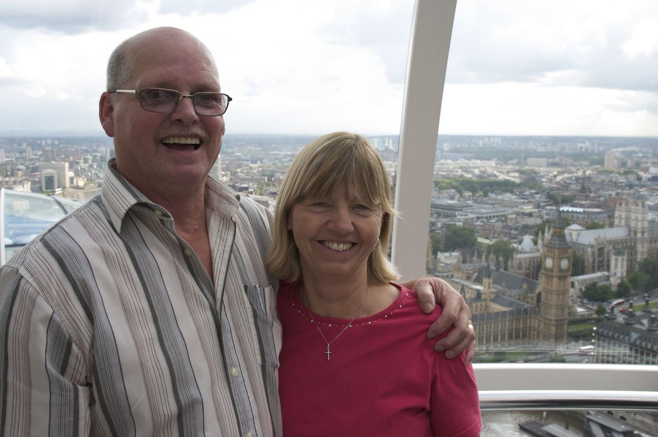 Mom and Dad in the London Eye