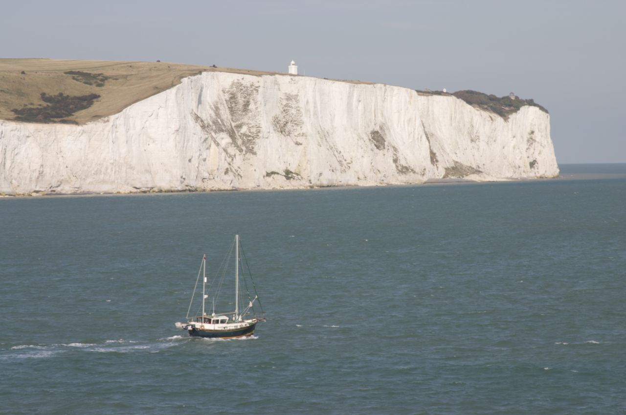 The famous white cliffs of dover.