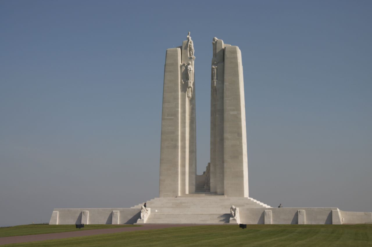The Canadian Memorial at Vimy Ridge.