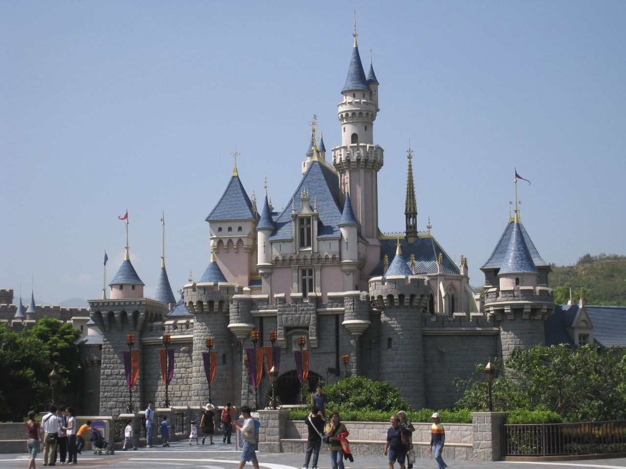 The castle, as expected, on the way out