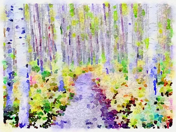 A Waterlogue version of one of my photos from Charlie Lake, given that there wasn't much to see on the drive.