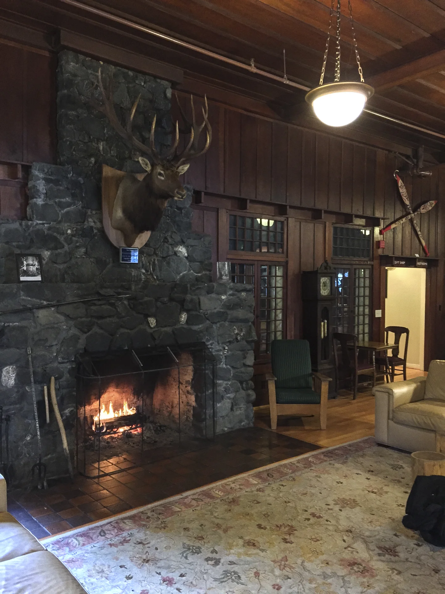 The Great Room at Lake Crescent Lodge.