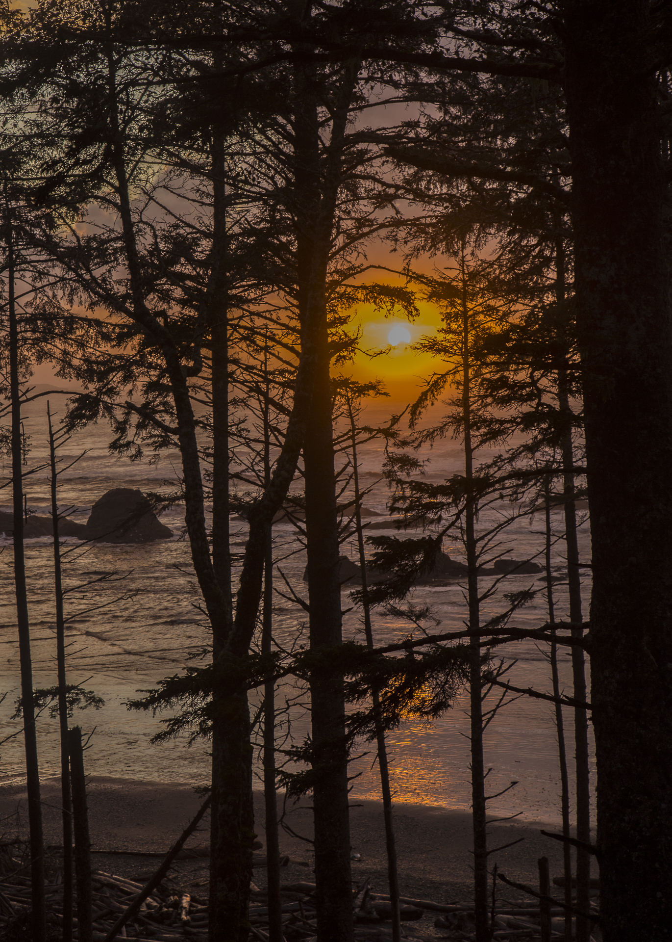 Sunset on Ruby Beach