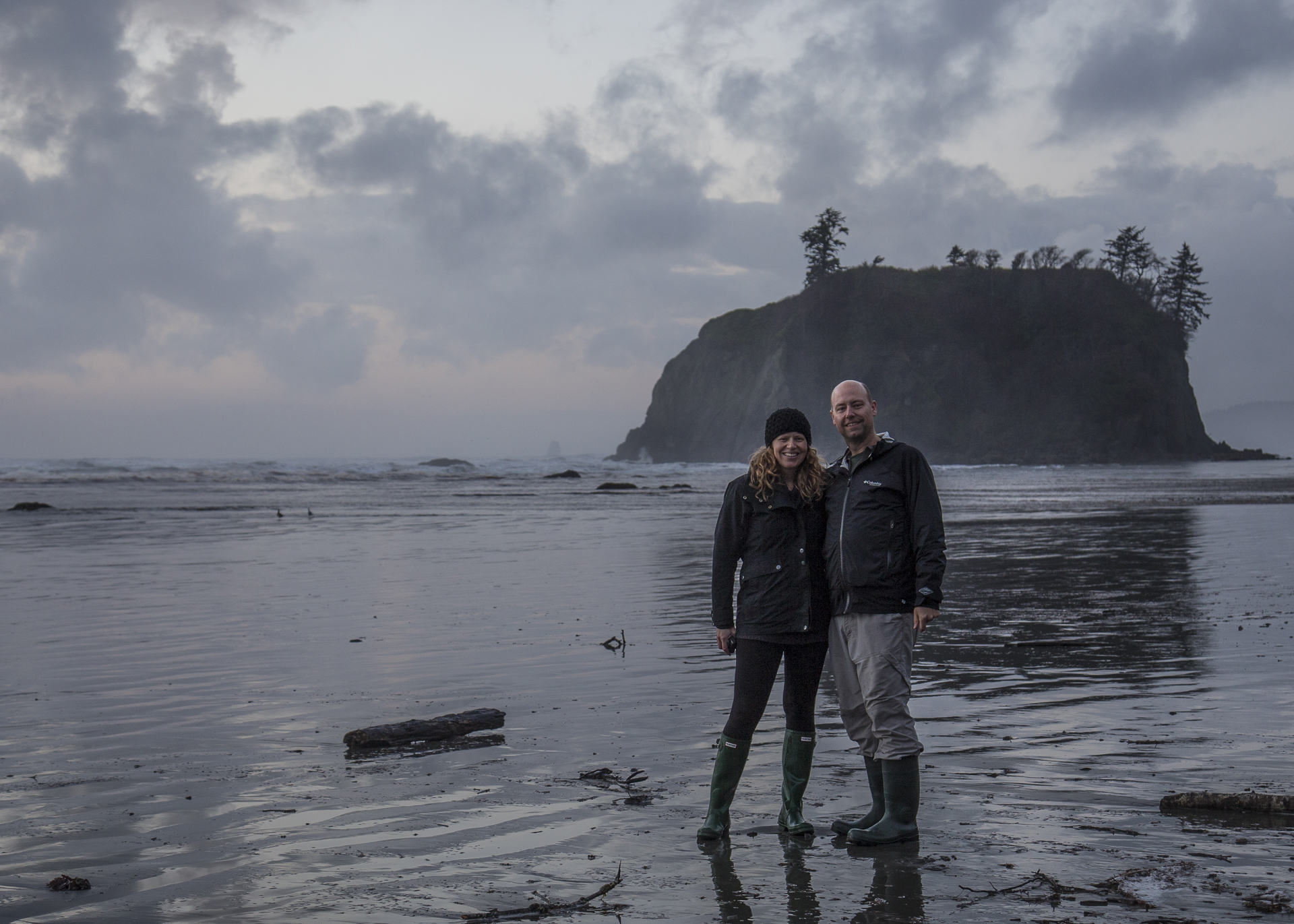 Justine and I on Ruby Beach.