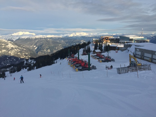  A view of Roundhouse Lodge at the top of Whistler. Such nice morning light. 