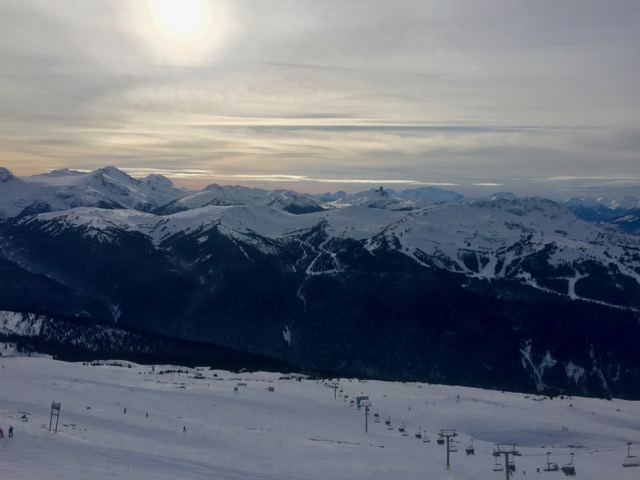  Looking out across 7th Heaven to Whistler Mountain, with Black Tusk in the distance. What an amazing day. 