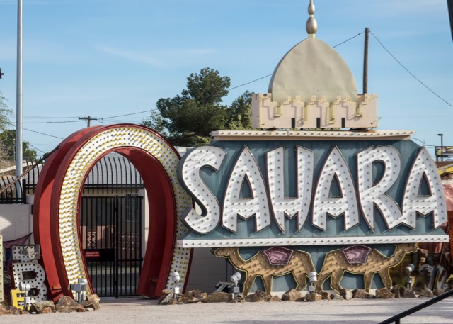 The sign from the Sahara Casino