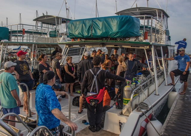 Getting ready to head out on the boat.