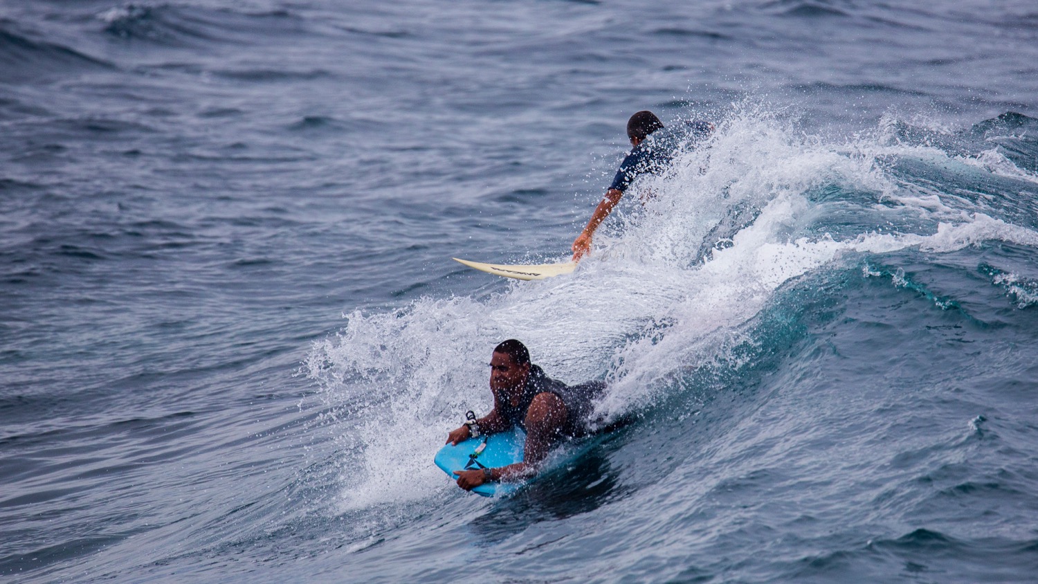  It was pretty busy, with lots of competition for the waves. 