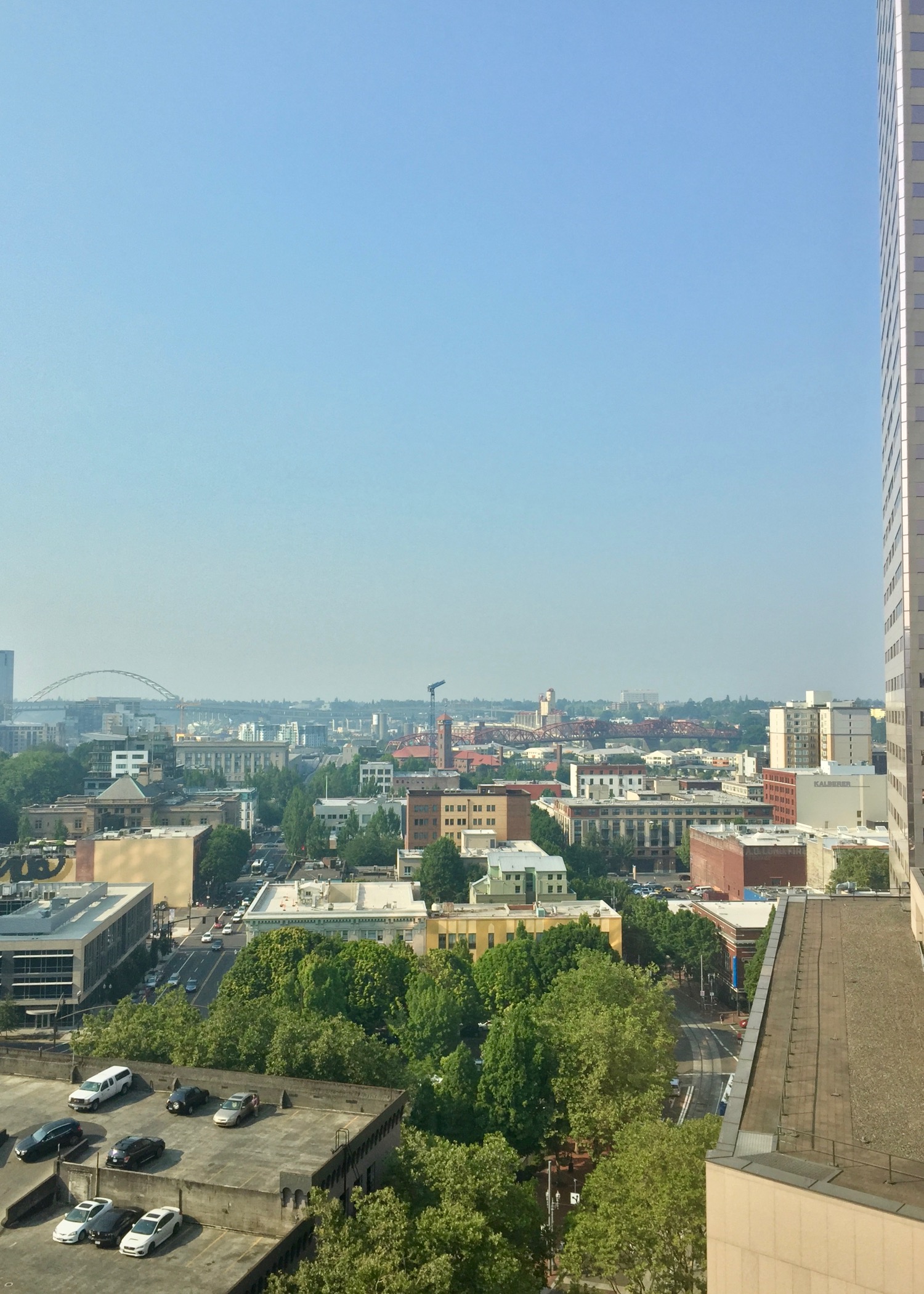 The view from our corner room.