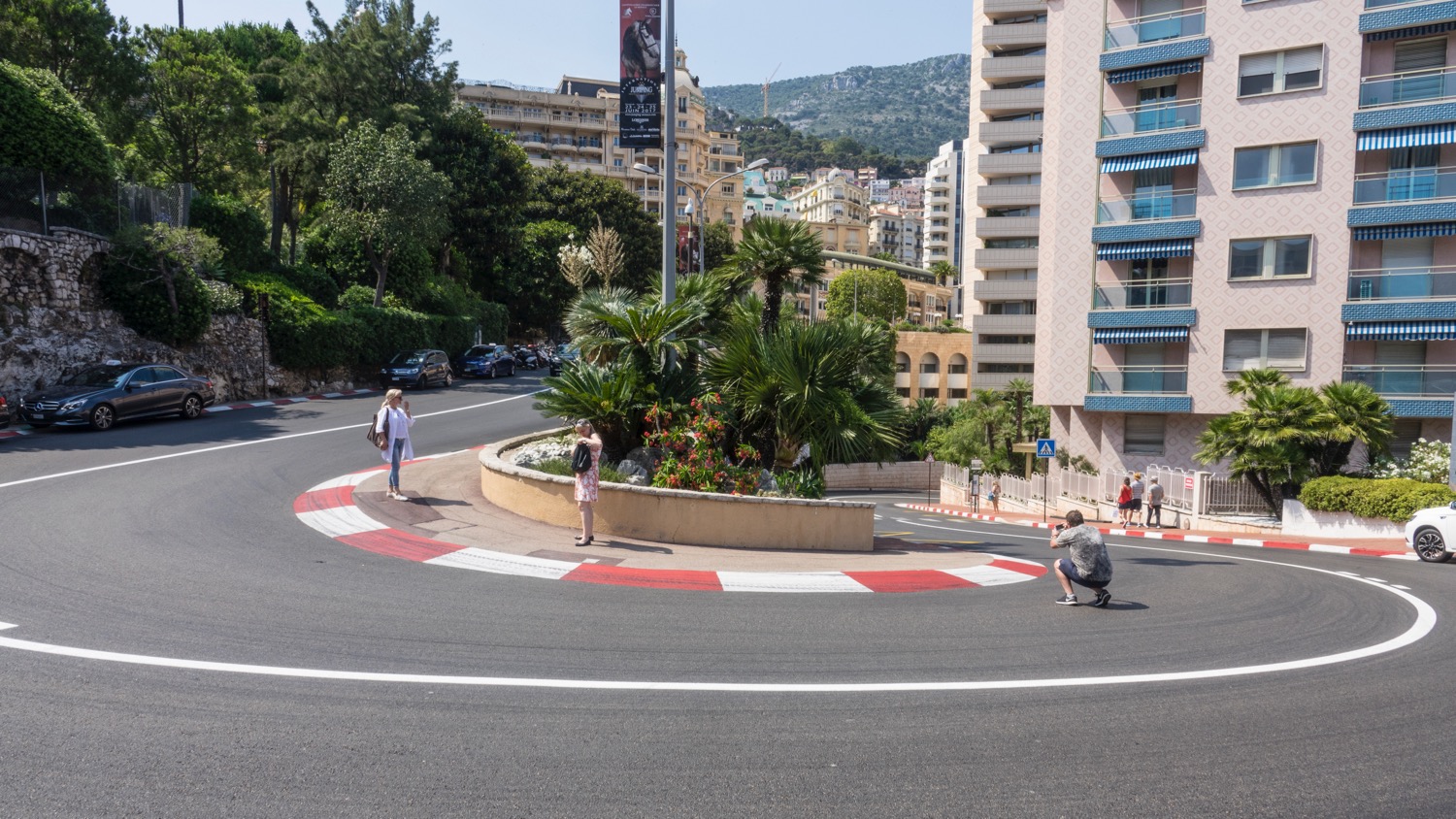 The iconic hairpin turn on the Formula 1 course