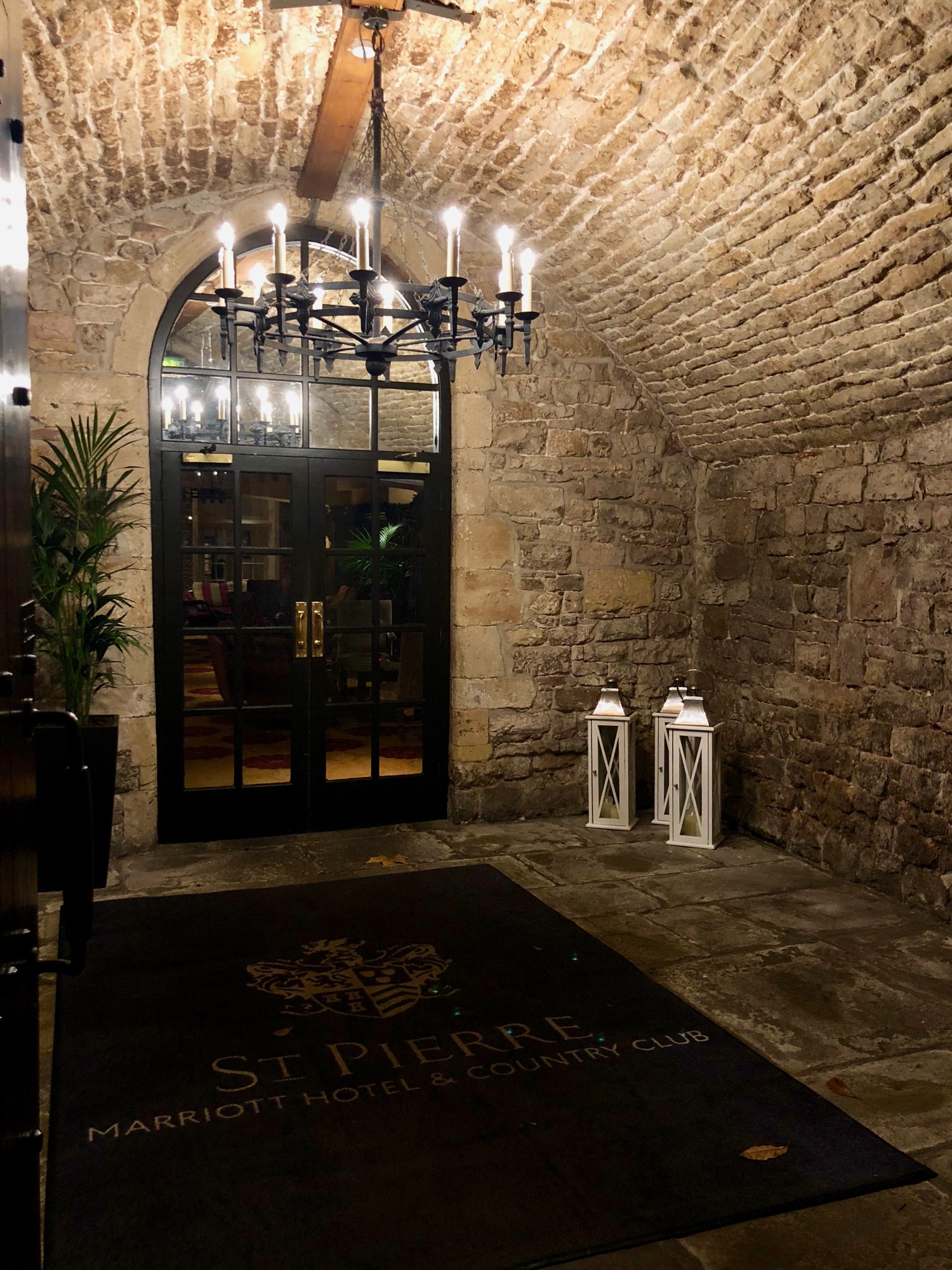 And the inside, leading to the main lobby