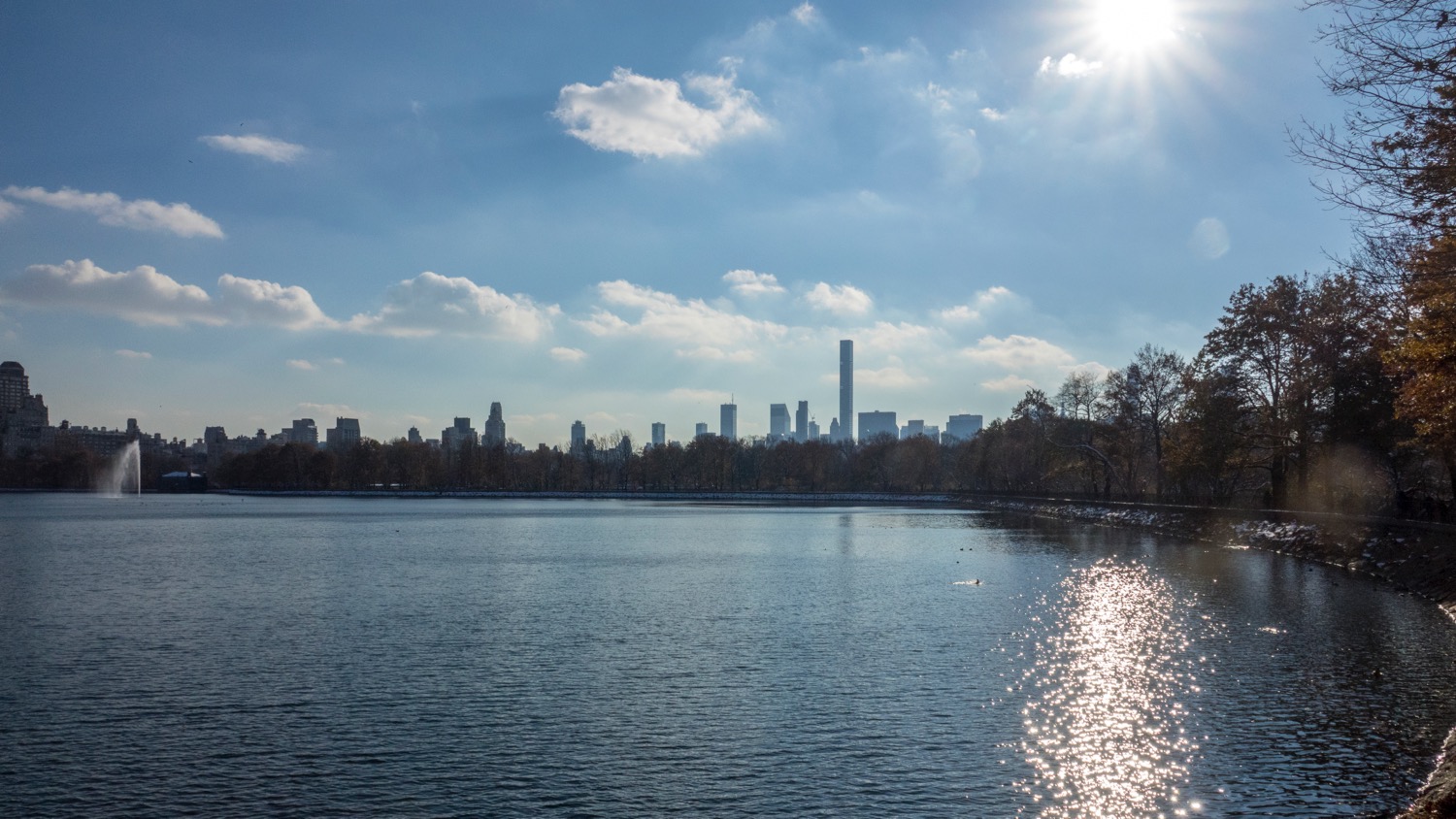  We entered the park close to the Jacqueline Kennedy Onassis Reservoir. 