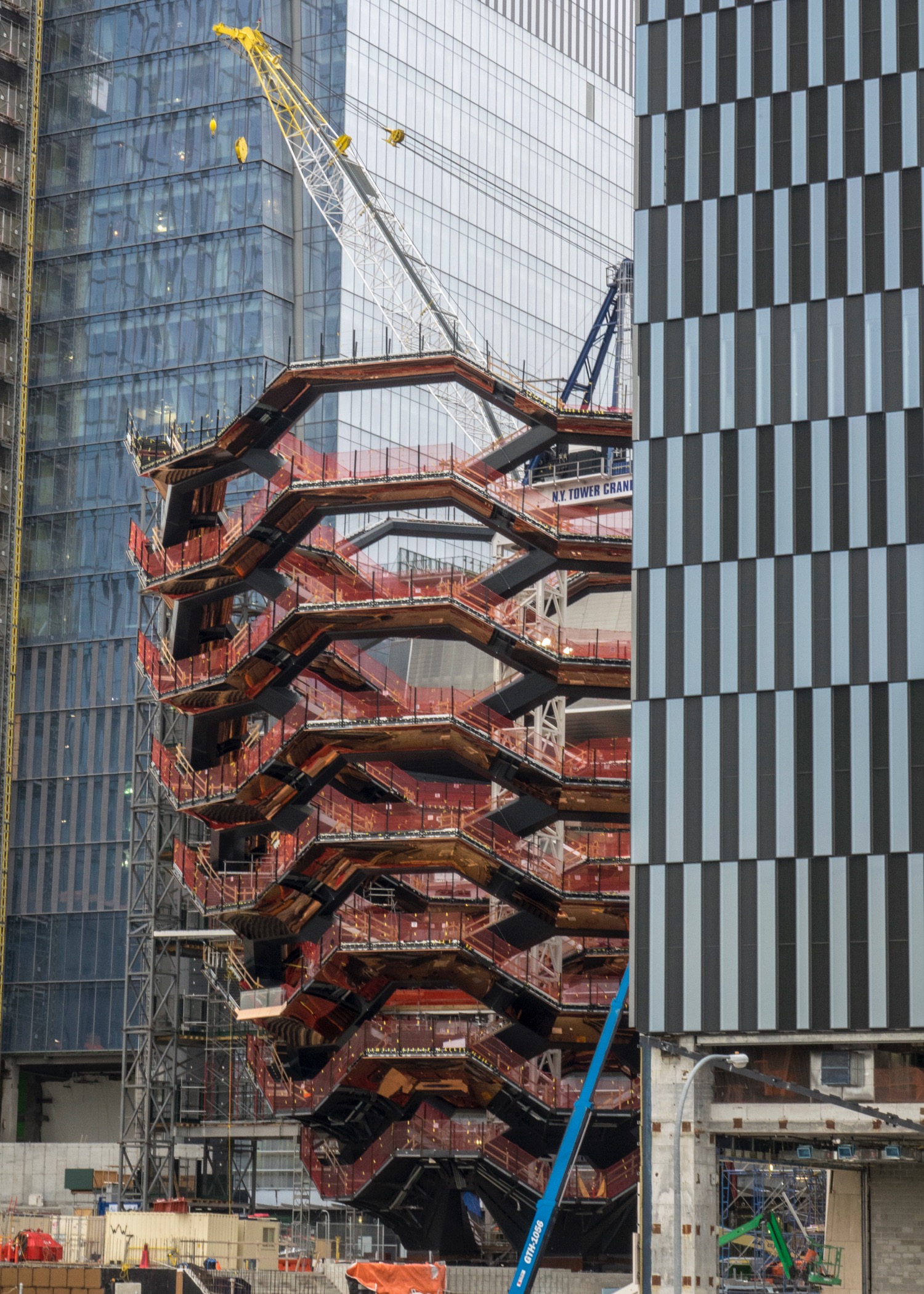  The Vessel, a Heatherwick Studio-designed structure that will rise 150 feet over 30th Street in Hudson Yards' public square. 