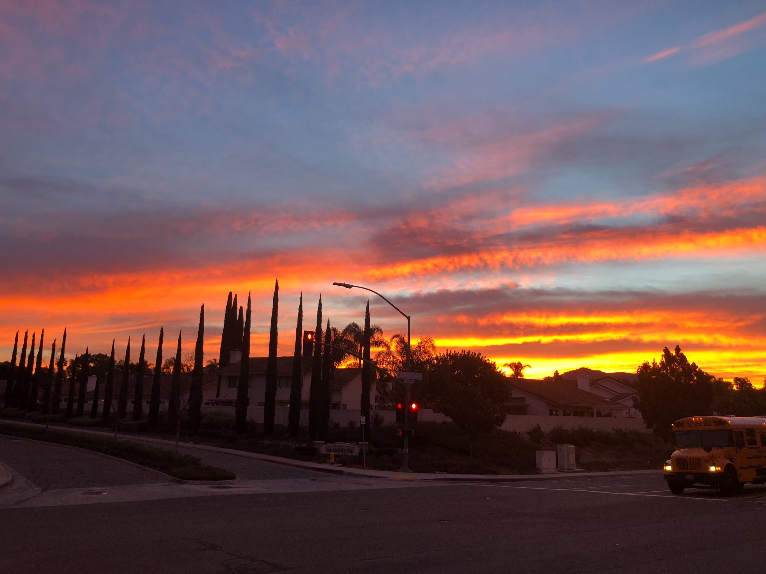  On my first morning, I headed out for a run. The sunrise was spectacular. 