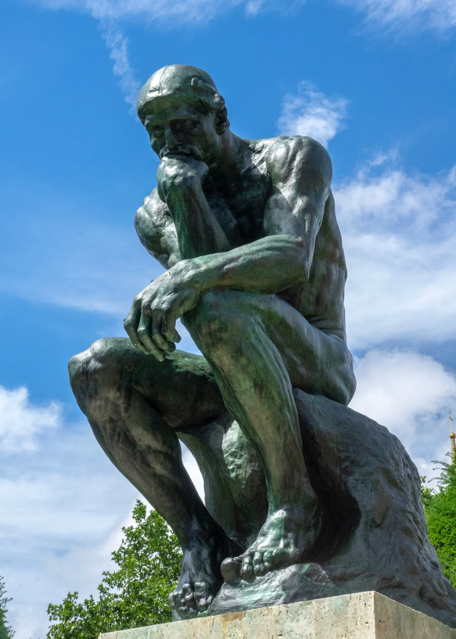 The Thinker, probably his most well known work.
