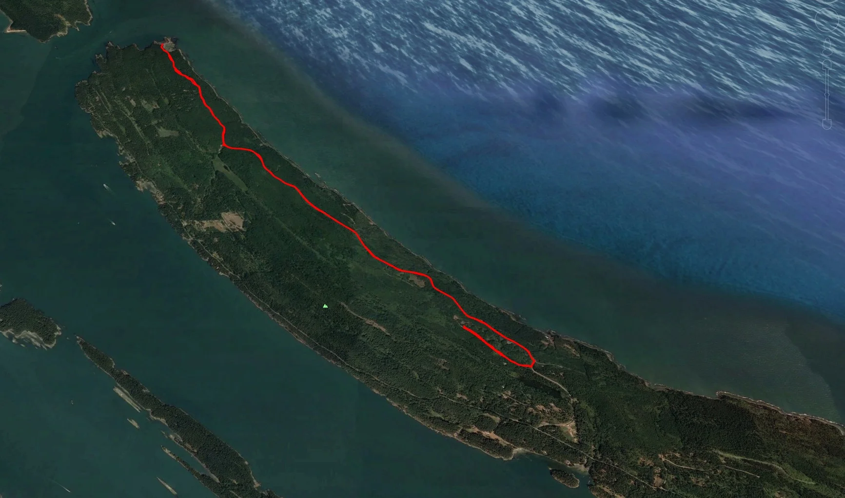 A Google Earth map of our ride