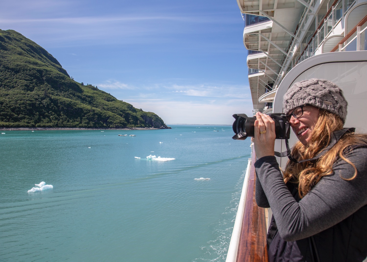 The photographer in action.