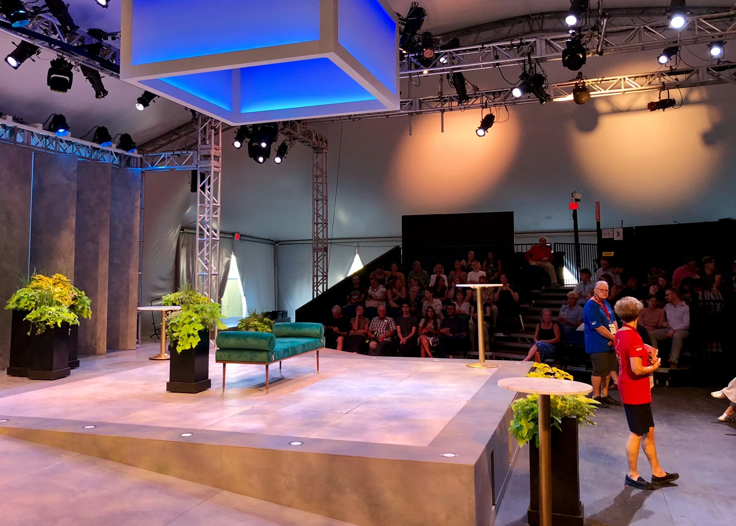 The set for the play.