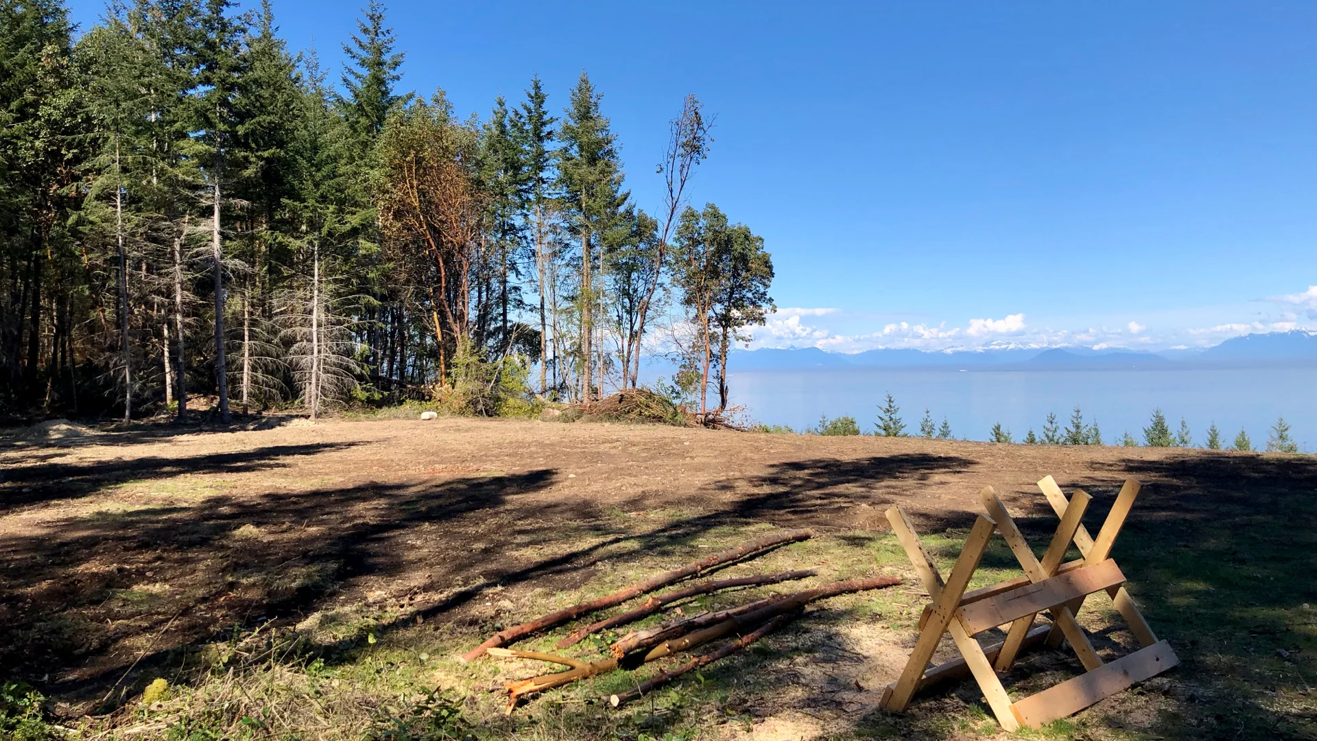 Instead of a mass of weeds, thistles, nettles, broome and bumps, we now have a nice flat piece of land to work with. I’m sure all the above will come back with a vengeance…