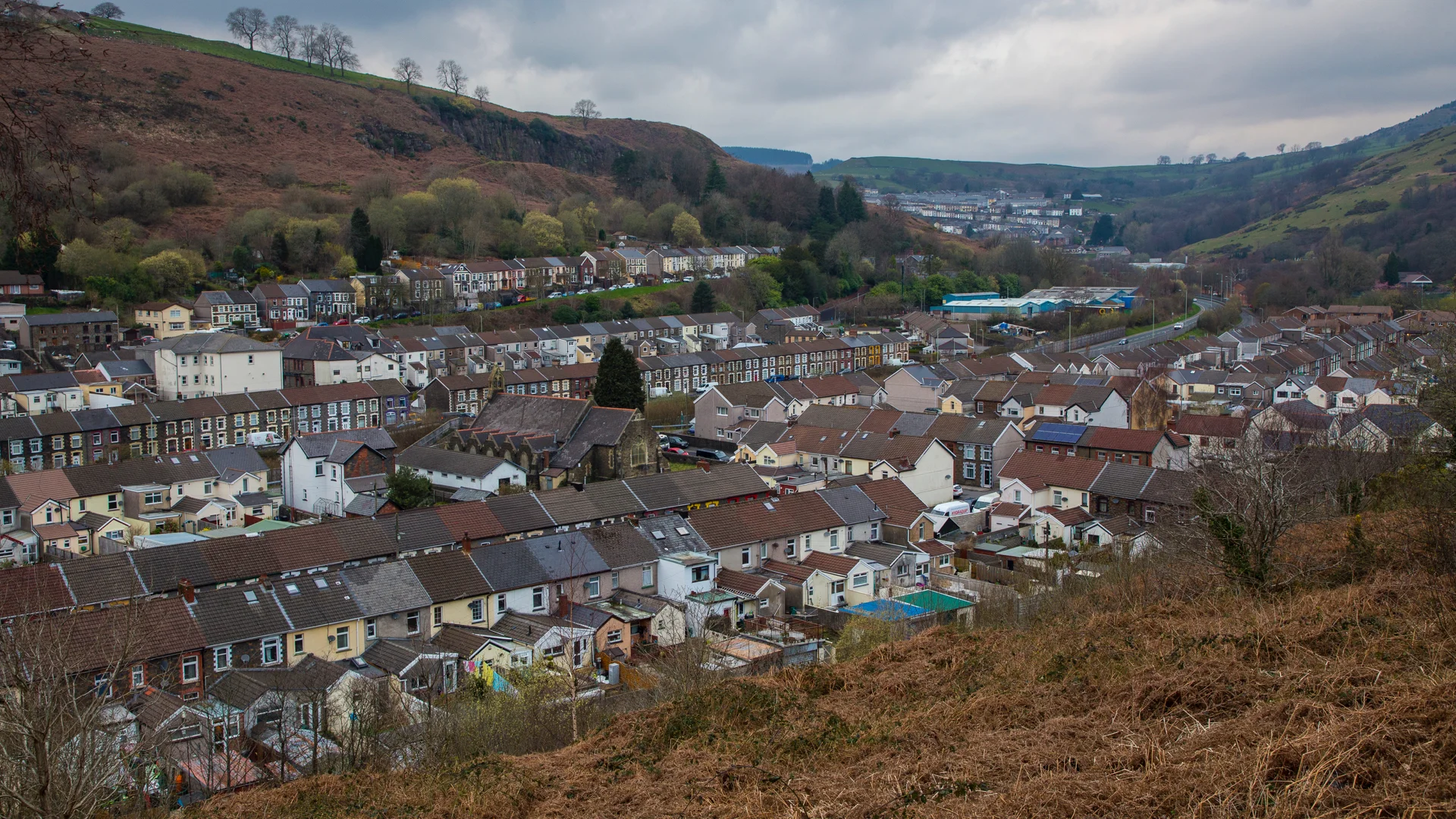 Looking down onto the old town. I’m not sure if I quite have this right, but I think the name of it is Ynyshir.