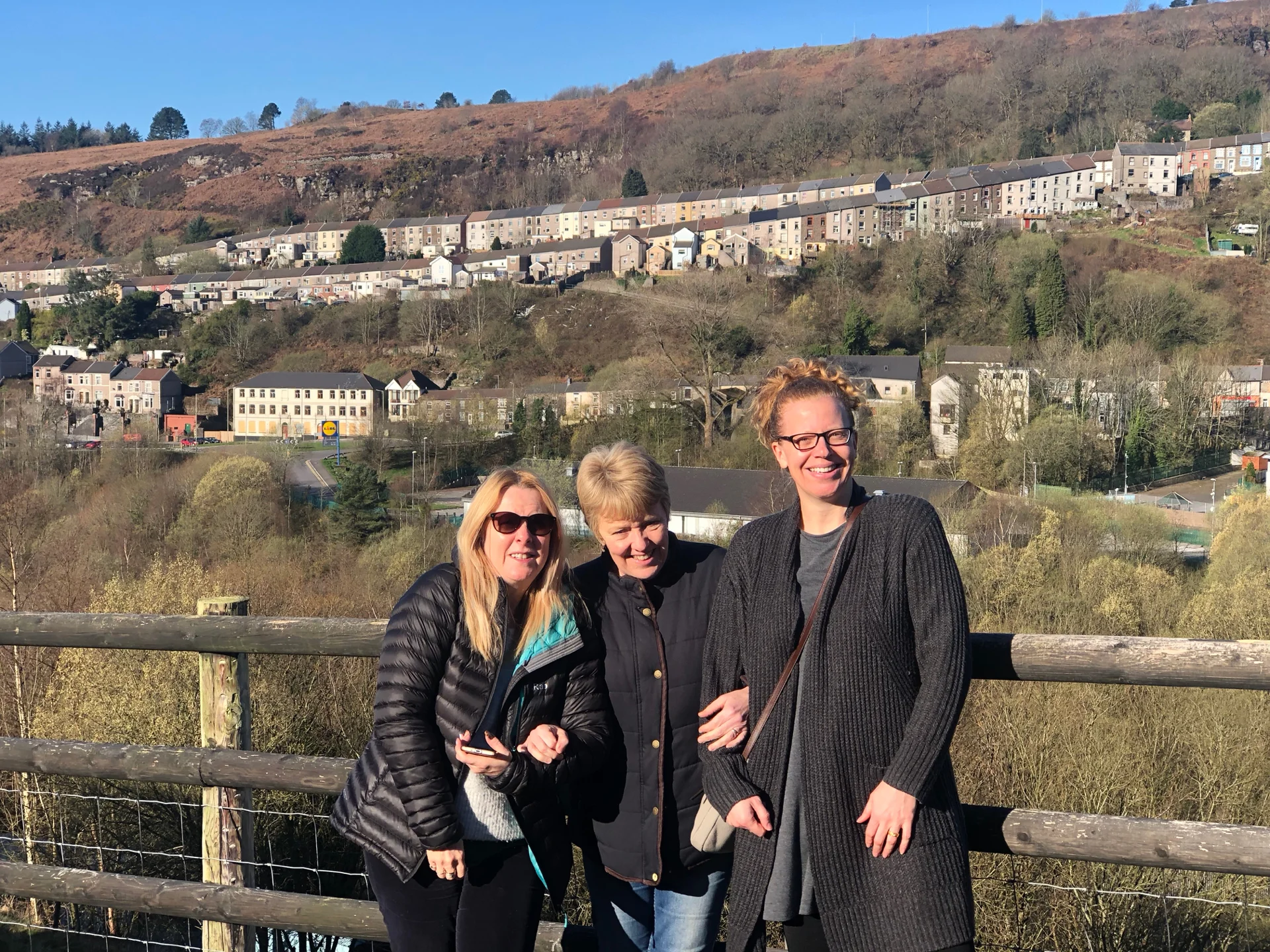 The sun finally came out on our last day - Heidi, Julie and Justine.