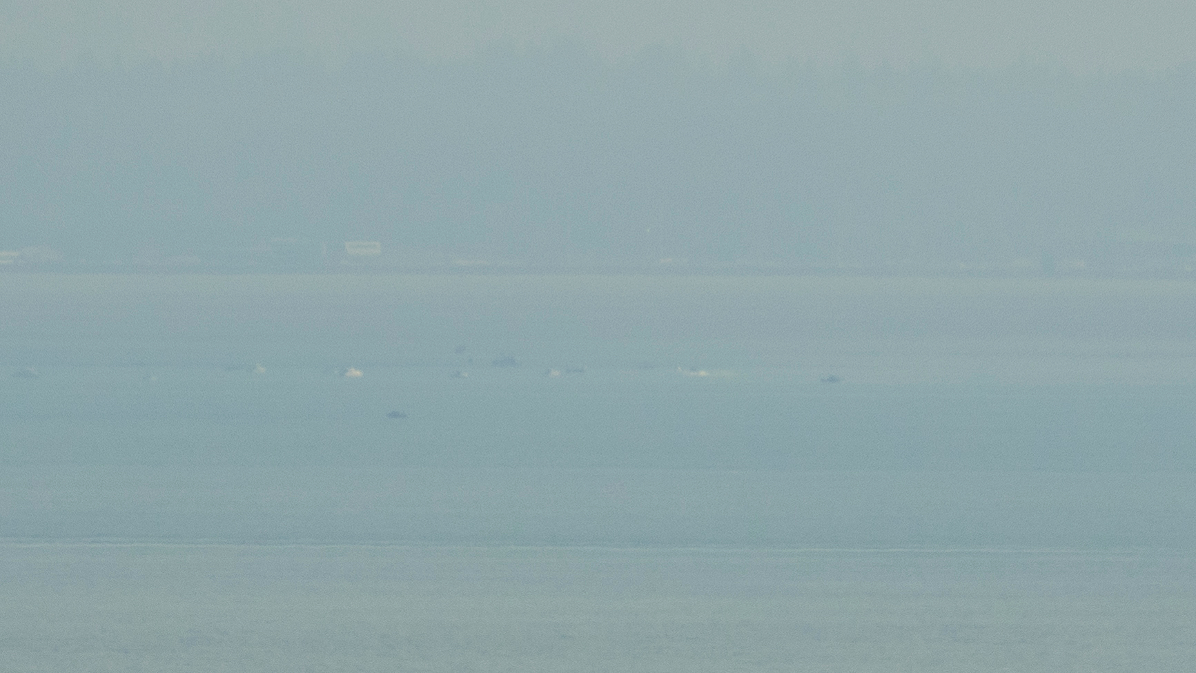 The whales were pretty far offshore from us, maybe a third of the way back to Vancouver. What was funny was that further out, closer to Vancouver there was a whole pile of what look like whale watching boats that didn’t seem to realize that the real show was going on just a mile or two from where they were sitting.