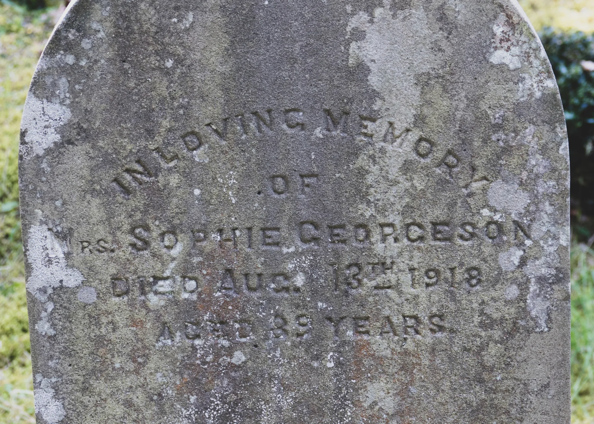  If i read that right as 89 years old in 1918, that would have been an amazing life! 