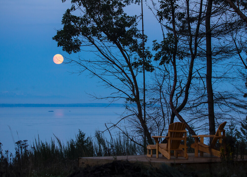  We had a beautiful moonrise to watch from our little deck. 