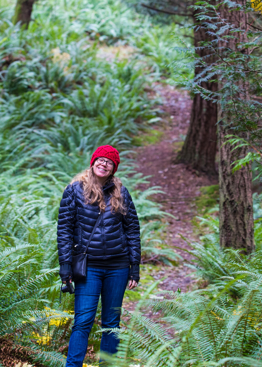  Justine on the trail down to the beach 