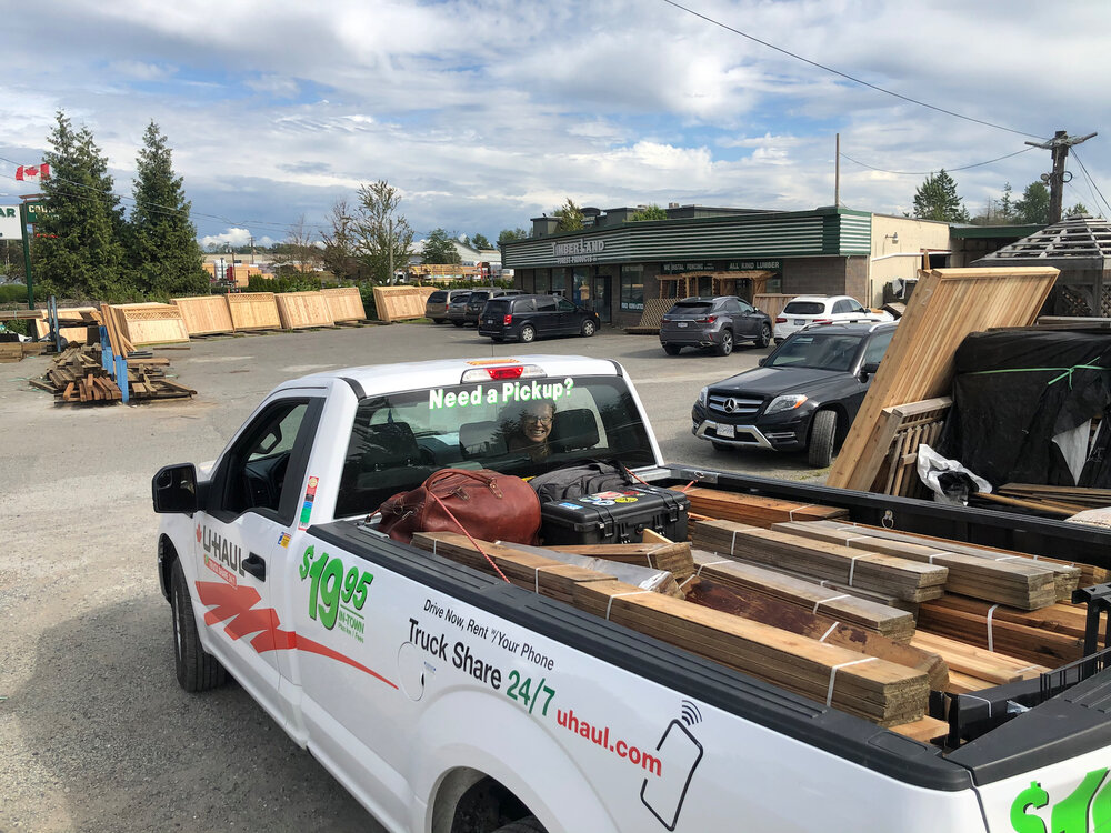 Picking up the shed in Langley - we ended up with a full truck! 