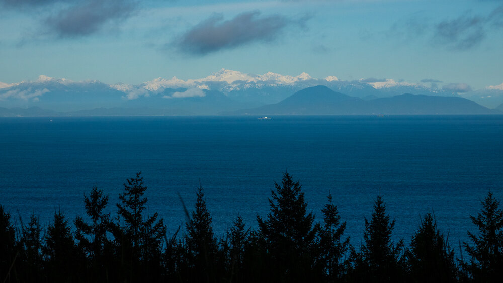  The view back across to the mainland. 