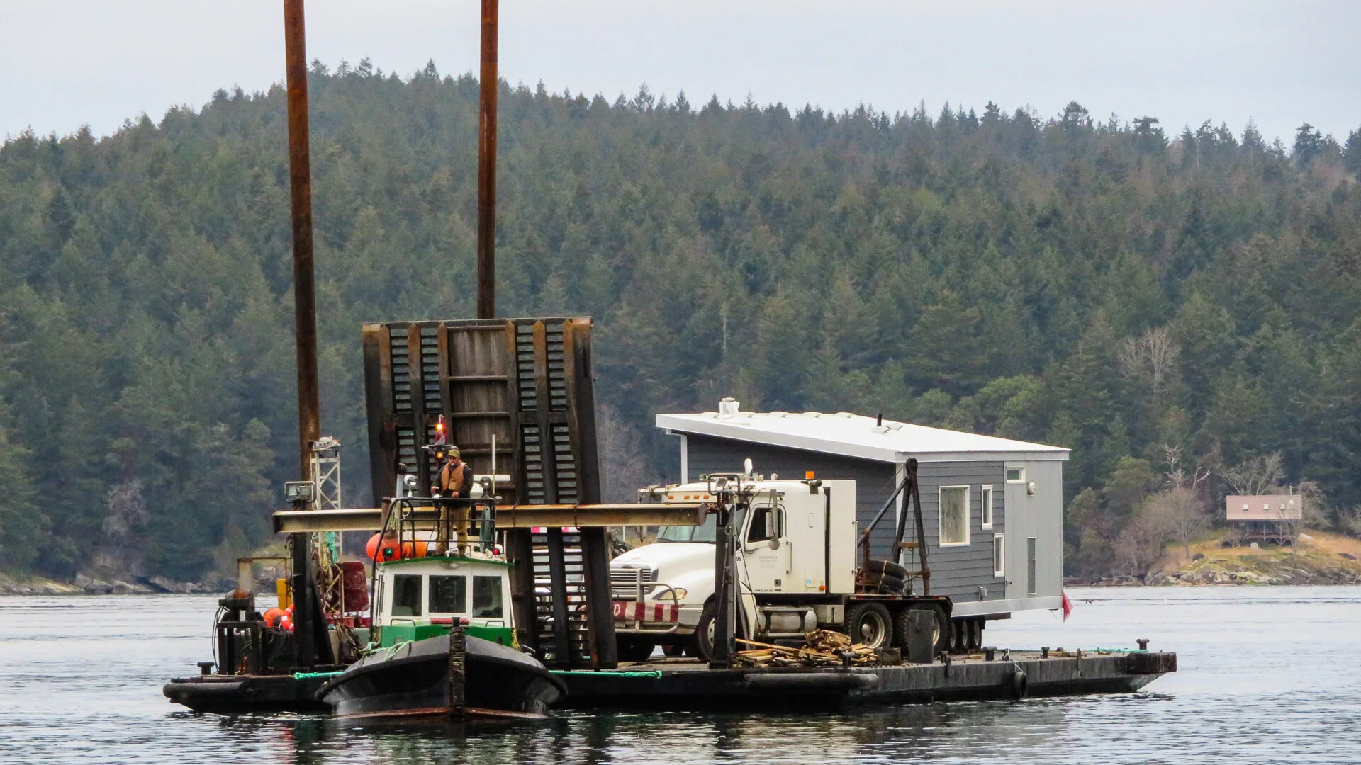  The first real look at our cottage on the barge! 