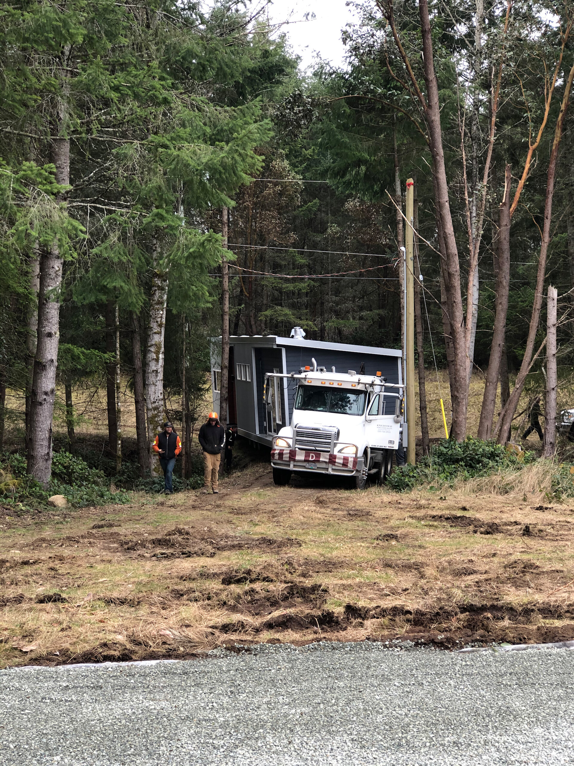  They thought they could get the cottage onto the property with the truck… 