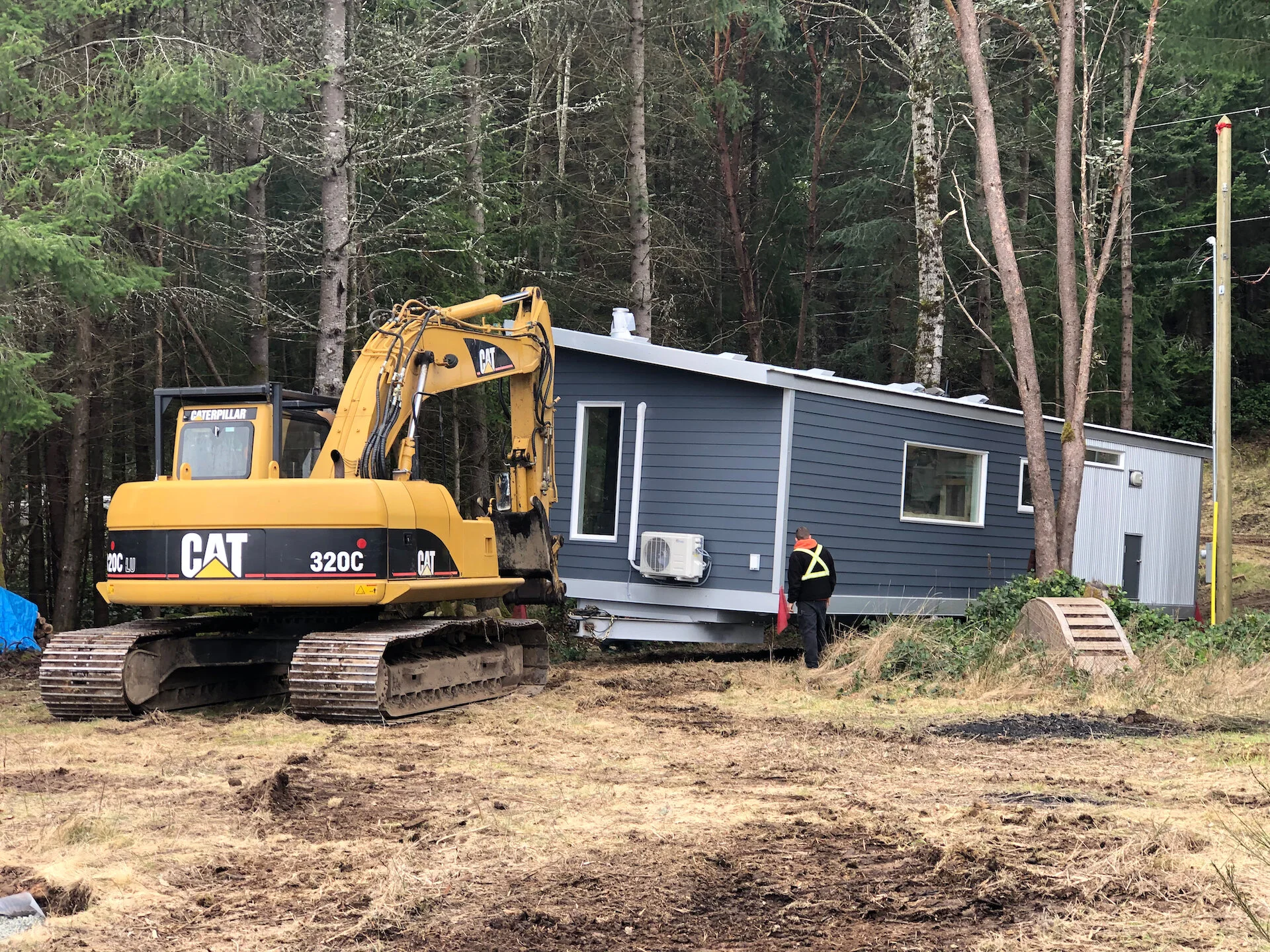  The excavator made the process much easier. 