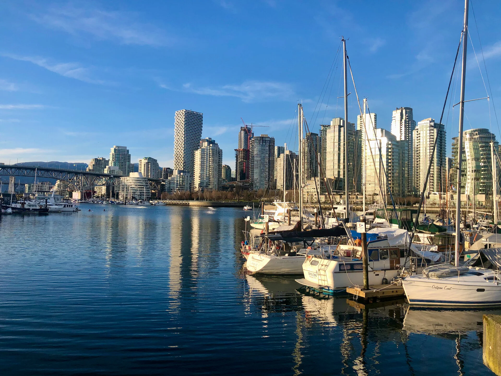  I nice view of downtown from the seawall on a late afternoon walk. 