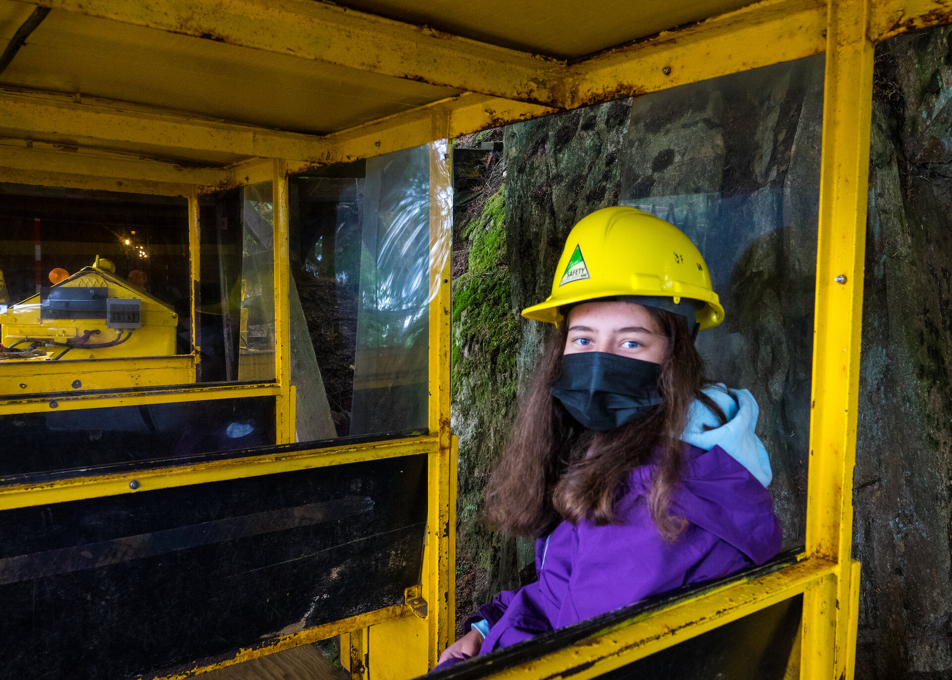  Mackenzie riding the rails. 